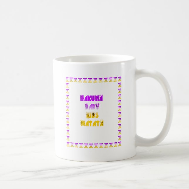 Love Lila und gelbe Hakuna Matata Baby Kinder G Kaffeetasse (Rechts)