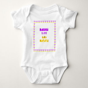 Love Lila und gelbe Hakuna Matata Baby Kinder G Strampler