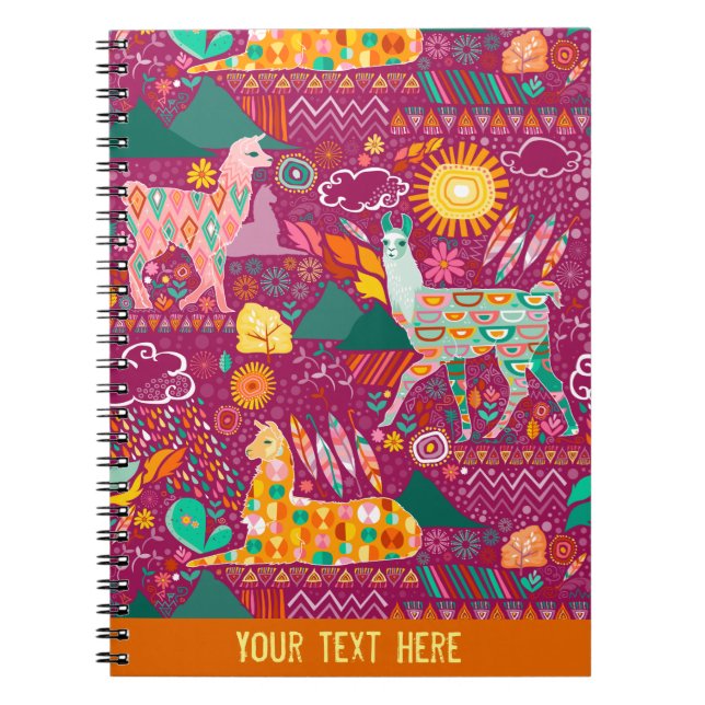 Love Llamas - Custom Notebook Notizblock (Vorderseite)