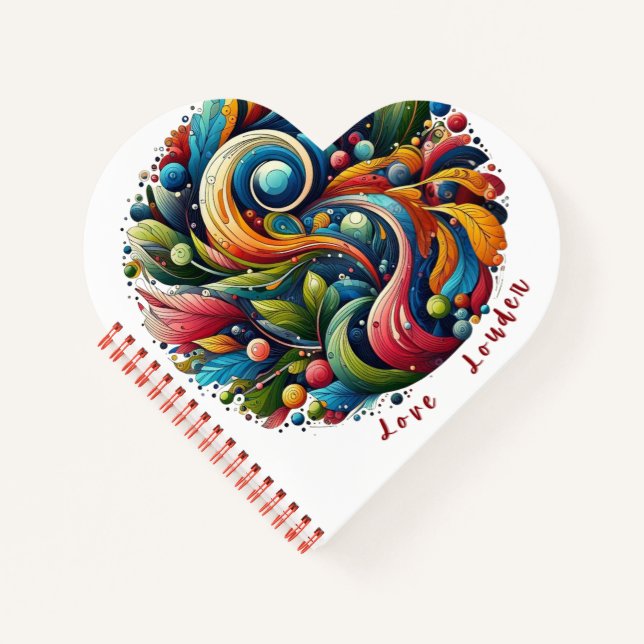 Love Louder Notizbuch (Vorderseite)