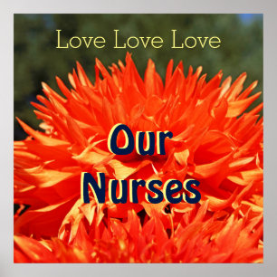 Love Love Love Our Nurses affiches Semaine des inf