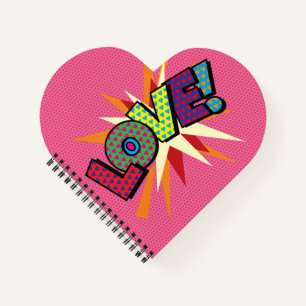 LOVE Lustige Retro-Comic-Book Notizbuch