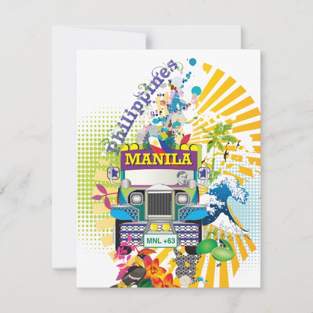 Love Manila, Philippines Invitations (Devant)