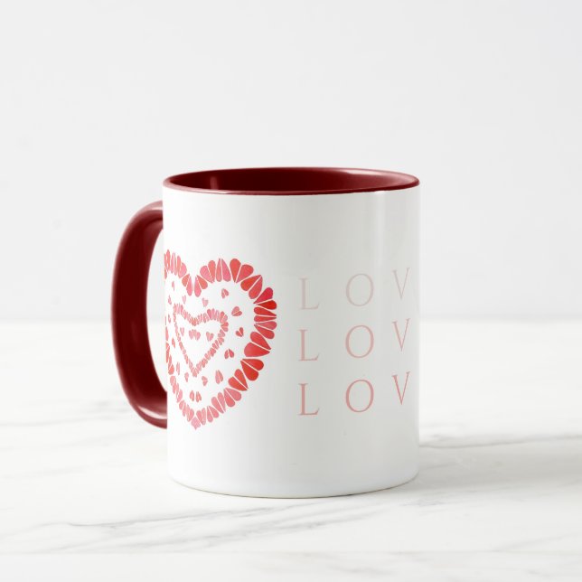 LOVE Maroon Combo Mug (Devant gauche)