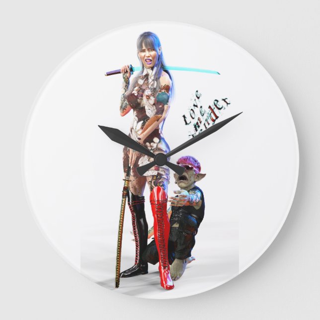 LOVE ME GROßE WANDUHR (Vorderseite)