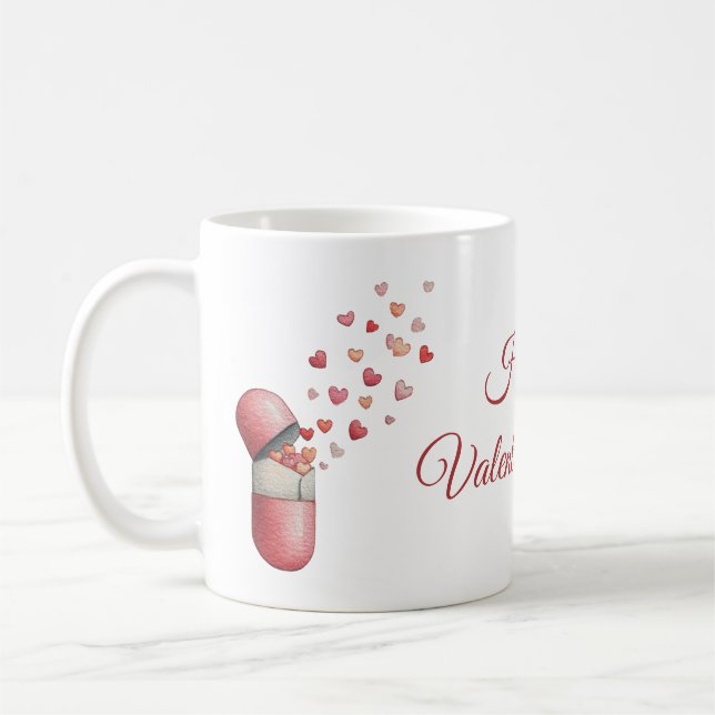 Love Medicine Valentine's Day Design Kaffeetasse (Links)