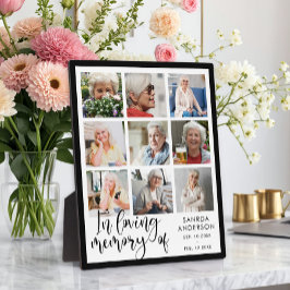 Love Memory Modern Memorial Foto Collage Plaqu Fotoplatte