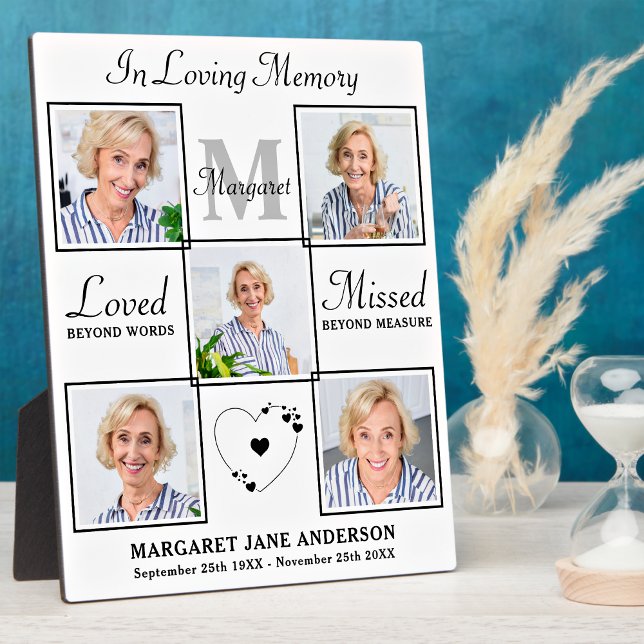 Love Memory Personalisiert 5 Picture Memorial Fotoplatte (Von Creator hochgeladen)