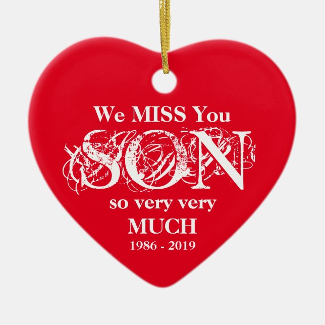 Love Memory Personalisiert Son Weihnachtsschmuck (Vorne)