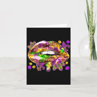 Love Men Lips Mardi Gras Carnival Fat Karte