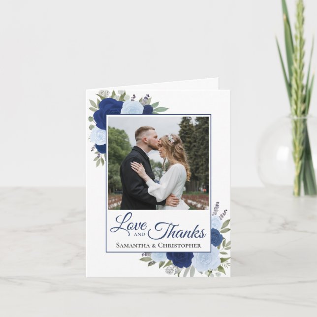 Love & Merci Blue Boho Photo Mariage Rose (Devant)