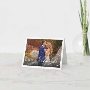 Love & Merci Chic Script Photo Mariage Merci