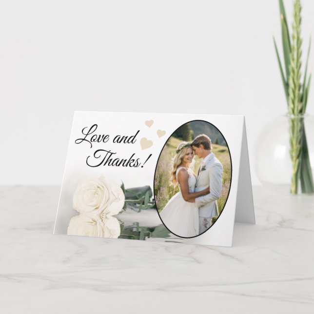 Love & Merci Elegant Ivory White Rose Mariage (Devant)