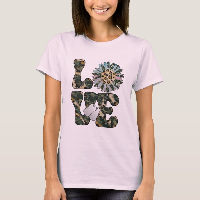 Love Militaire Tournesol T-shirt (Devant)
