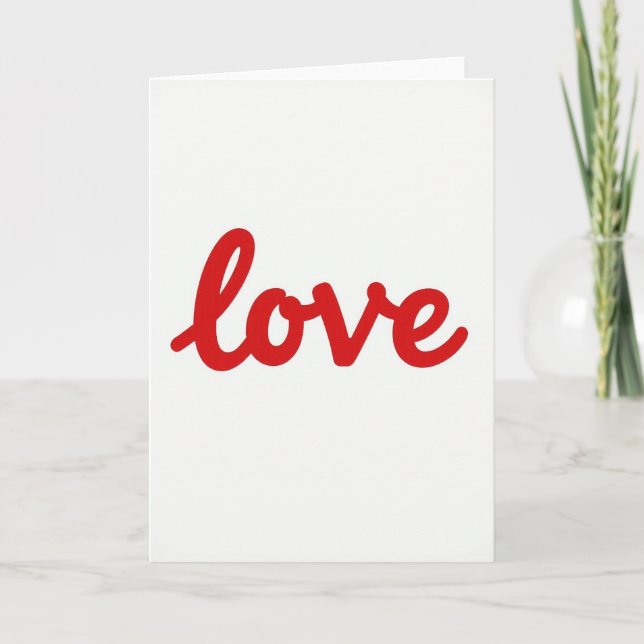 Love Minimalist Style Card Karte (Vorderseite)