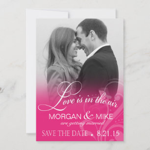 Love Mist Foto Save the Date fuchsia