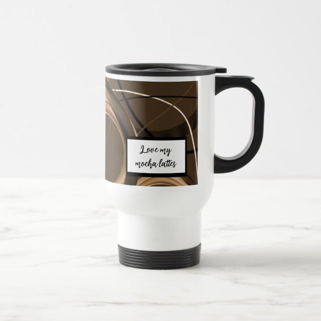 Love Mocha Lattes Abstrait Swirl Mug (Droite)
