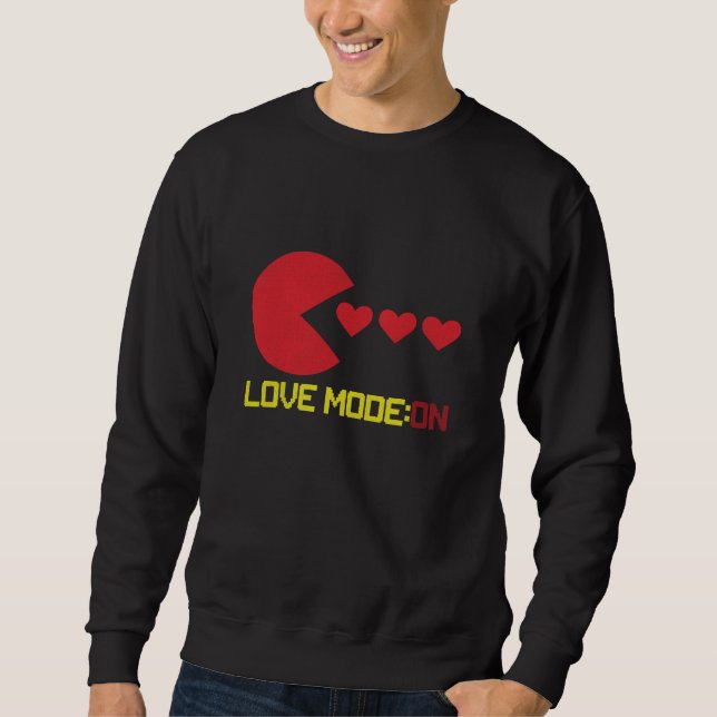 Love Mode Arcade-Herzen Sweatshirt (Vorderseite)