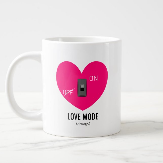 Love mode On Jumbo-Tasse (Links)