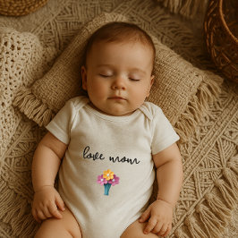 "Love mom" Baby bodysuit Baby Strampler