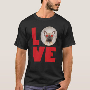 LOVE Mops mit Herz-Sonnenbrille Süße Mops Valenti T-Shirt