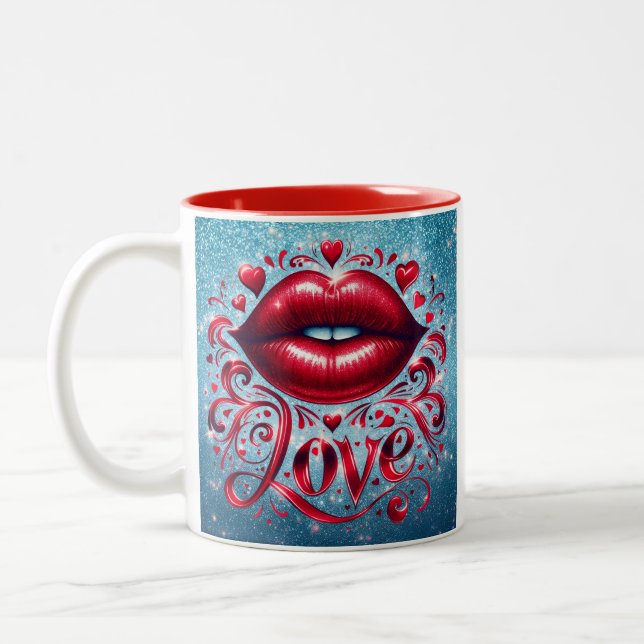 Love Mug Zweifarbige Tasse (Links)