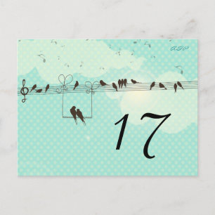 Love Music - carte numéro de table