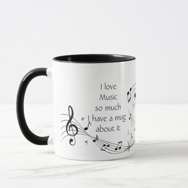 Love Music So Much Fun Quote Saying Mug (Gauche)