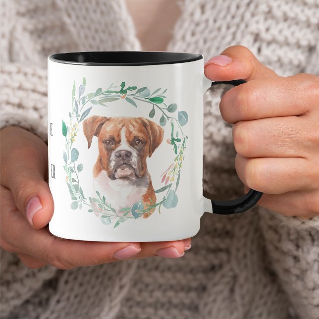 Love My Boxer Wreath Coffee Mug (Créateur téléchargé)