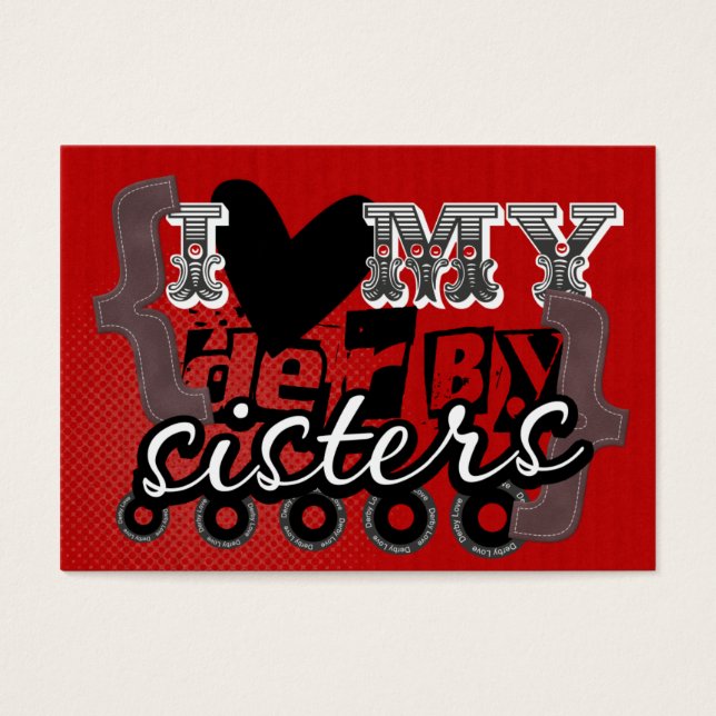 Love My Derby Sisters Mini Cartes Note (Devant)