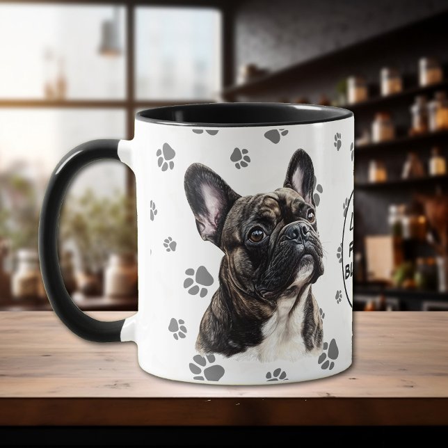 Love My French Bulldog Pawprint Pattern Tasse (Von Creator hochgeladen)
