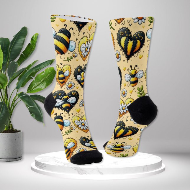 Love My Honey Bee Novelty Socken (Von Creator hochgeladen)