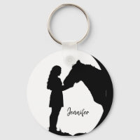 Love my Horse Silhouette Girl Horses