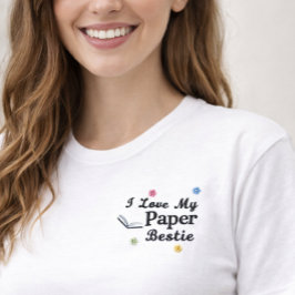 love my Paper bestie Bookish embroidered shirt 