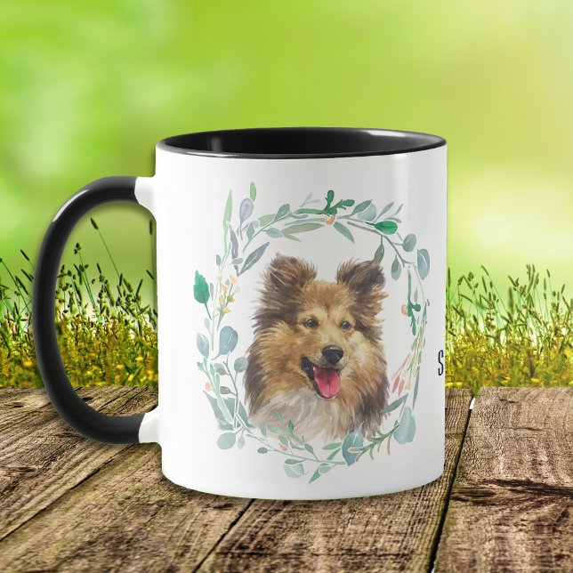 Love My Sheltie Wreath Coffee Mug (Créateur téléchargé)