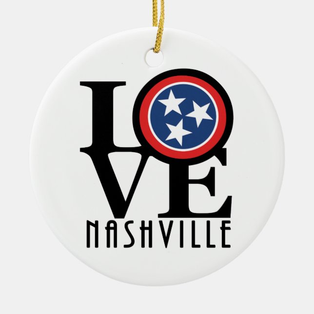 LOVE Nashville Keramik Ornament (Vorne)