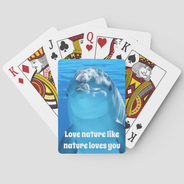 Love Nature Dolphin Playing Cards Spielkarten (Rückseite)