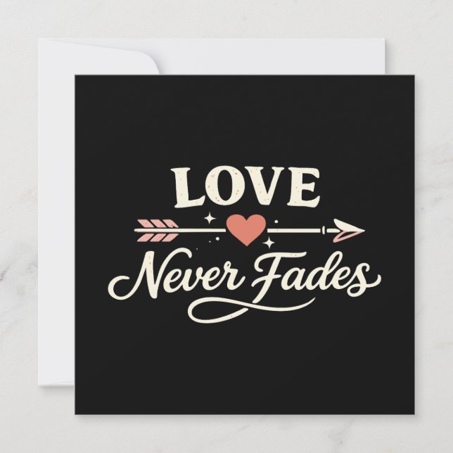 Love Never Fades Right Pointing Matching Couple Einladung (Vorderseite)