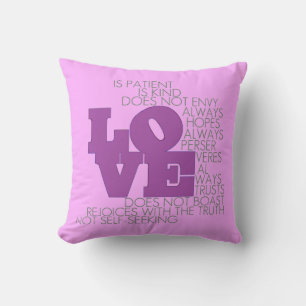 Love Never Fails Coussin (rose)