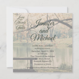 Love Never Fails Photo Wedding Invitation Einladung