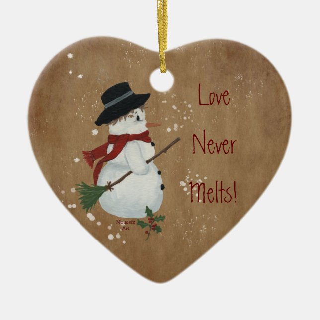 Love Never Melts (2) Christmas Ornament (Vorne)
