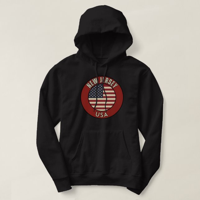 Love New Jersey - Cute NJ State Souvenir Hoodie (Design vorne)