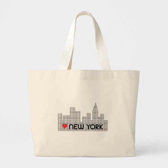 Love NEW YORK Jumbo Stoffbeutel (Vorne)