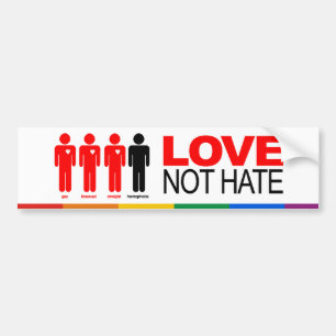 LOVE NICHT HASS -.png Autoaufkleber