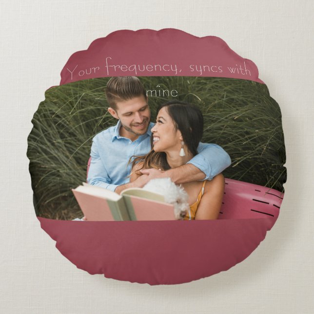 Love note rundes kissen (Vorderseite)