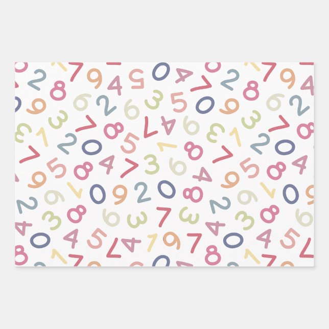 LOVE OF NUMBERS GESCHENKPAPIER SET (Vorderseite)