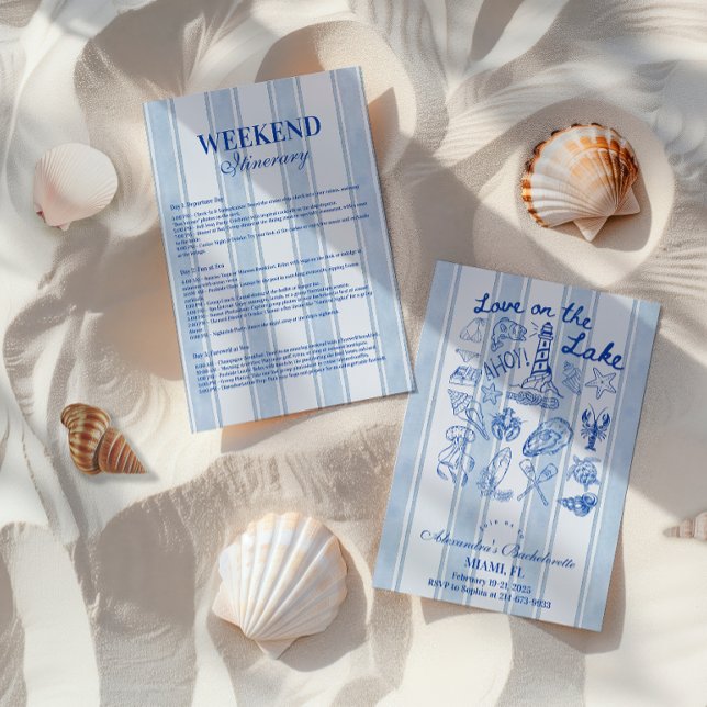 Love on the Lake Bachelorette Einladung (Von Creator hochgeladen)