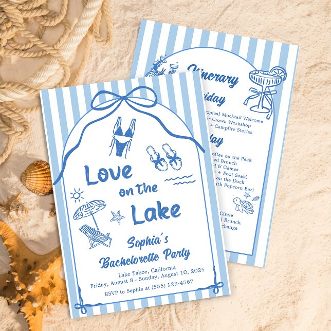 Love On The Lake Bachelorette Party  Einladung (Von Creator hochgeladen)