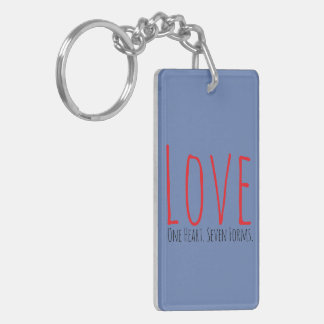 Love - One Heart. Seven Forms Acrylic Keychain