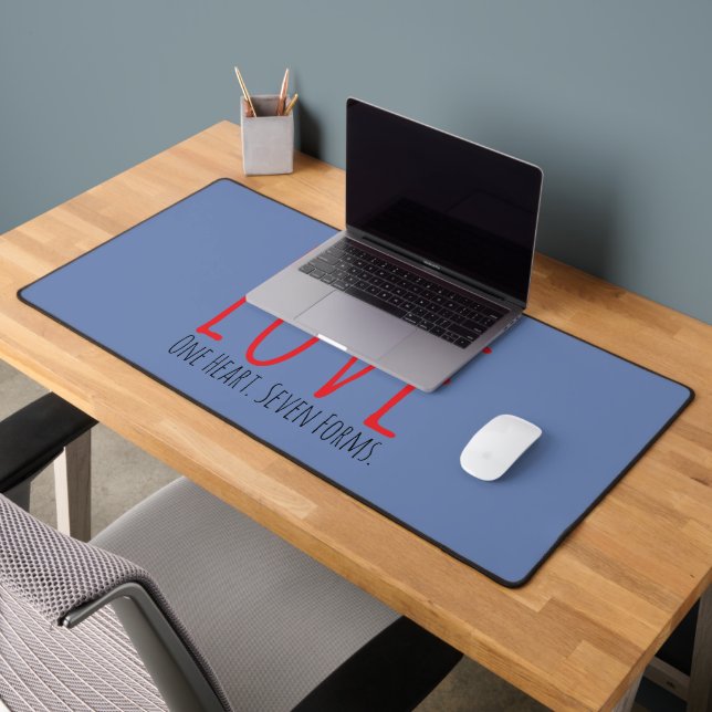 Love - One Heart. Seven Forms Desk Mat Schreibtischunterlage (Büro 2)